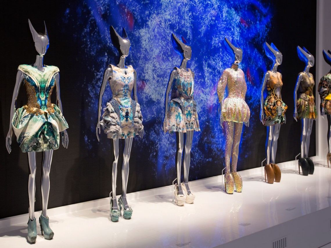 Installation View of "Plato's Atlantis" Gallery, 2015 Alexander McQueen Savage Beauty at the V&A Victoria and Albert Museum, London