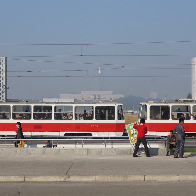 Трамваите в Пхенян.