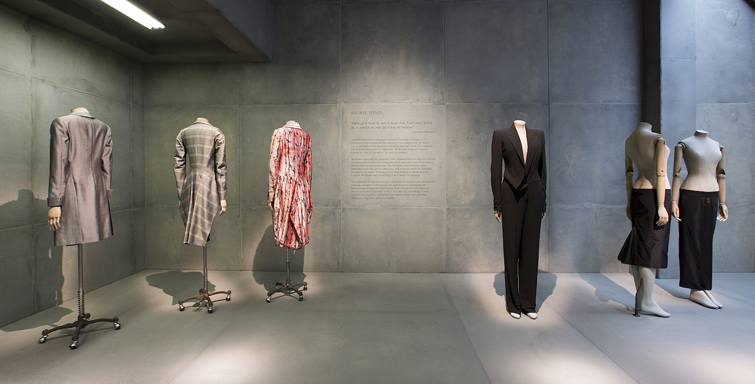 Installation View of "Savage Mind" Gallery, 2015 Alexander McQueen Savage Beauty at the V&A Victoria and Albert Museum, London