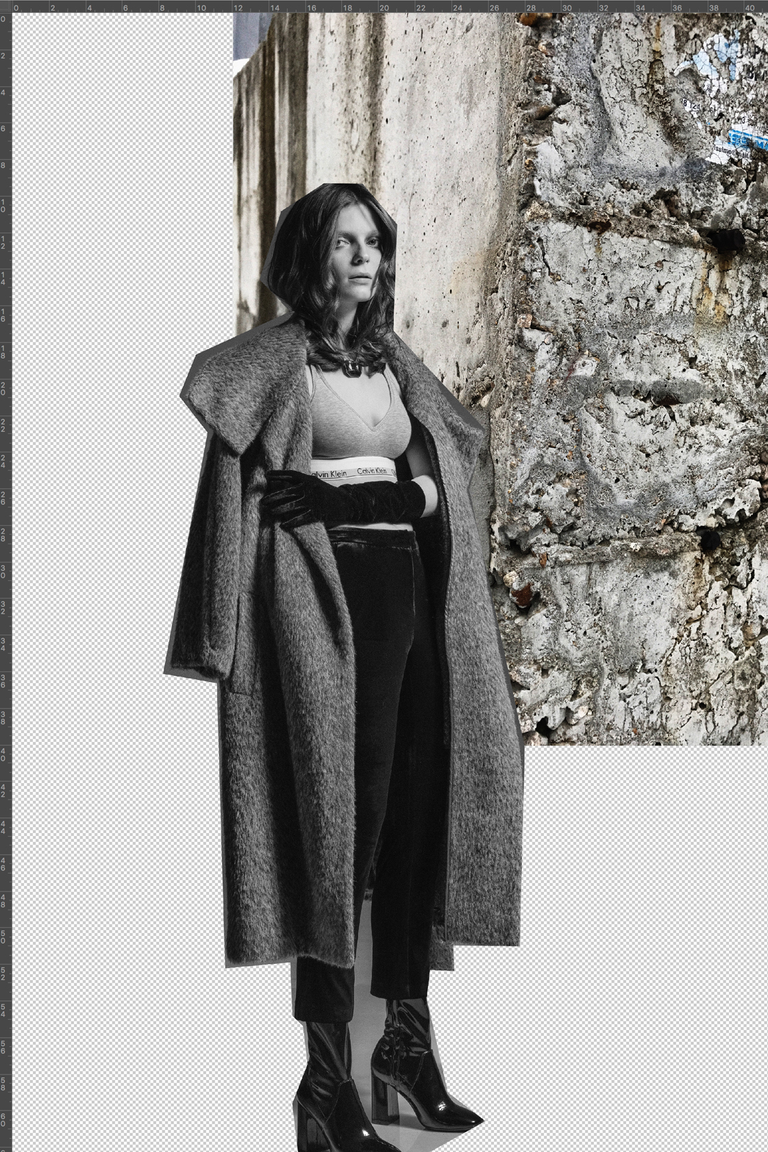 Палто By Malene Birger от Plus Zero Concept Store, топ Calvin Klein от Collective, панталон и колие H&M, ръкавици Benetton, боти Marella