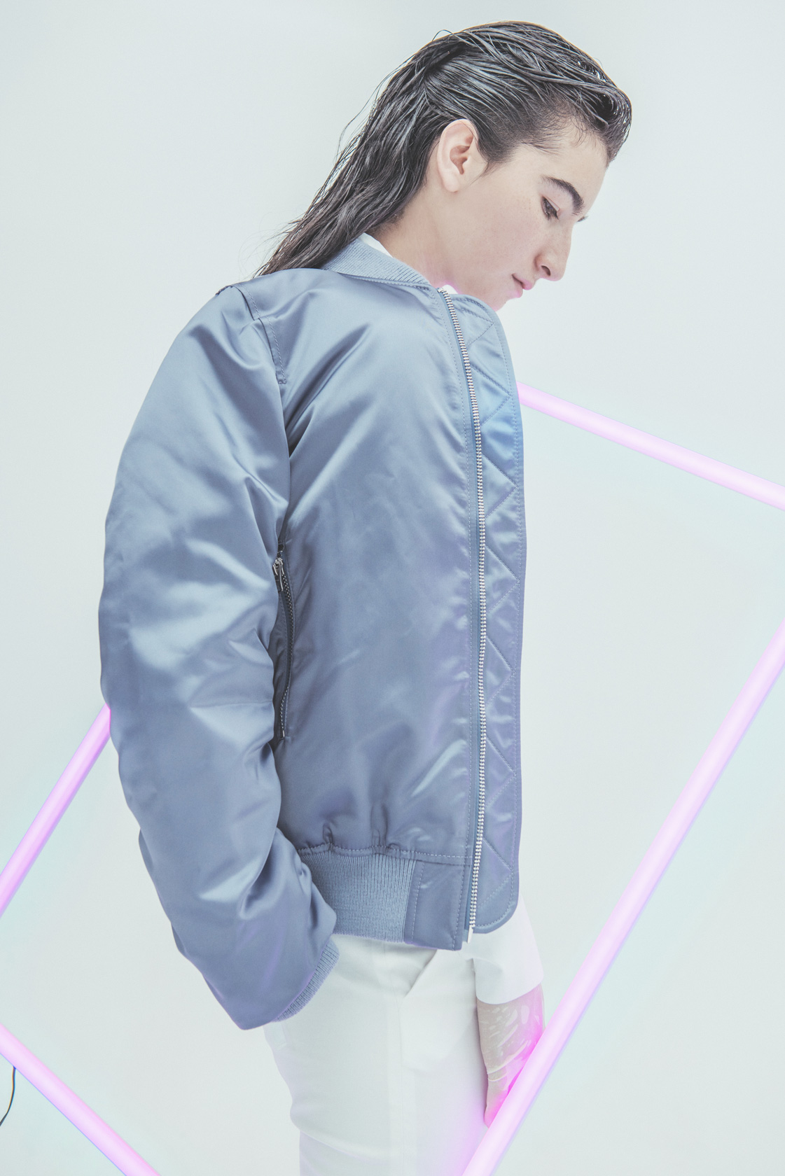 Бомбър Acne Studios от Plus Zero Concept Store, панталон Marella, риза H&M